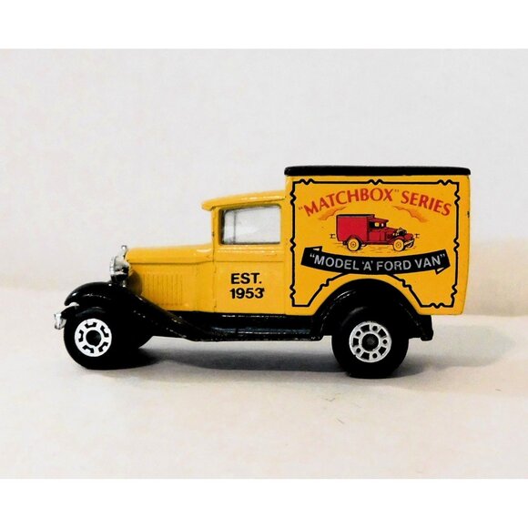 Matchbox Series Model A Ford Van Yellow Black Vintage 1979 Collectible Toy - Picture 3 of 7